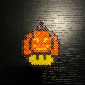 Pumpkin Mushroom Custom Perler Art! (Small)